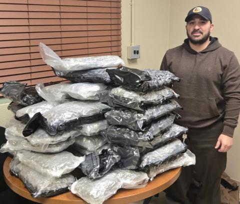 Deputy seizes over 80 pounds