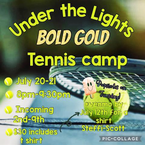 Bold Gold to host youth tennis camp