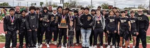 BOYS TRACK Post Track and Field had 15 competitors qualify for the area meet after impressive results from their district competition on Thursday and Friday, April 3-4. The Post Antelopes brought home the district 4-2A Team Championship trophy! | SIDELINE SPORTS PHOTO