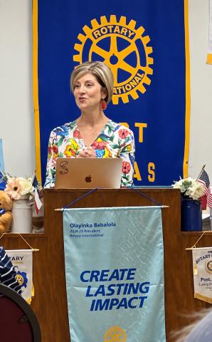 ROTARY PROGRAM Rotarian Stephanie Al len shared different communication styles and applications with attendees during the Post Texas Rotary Club luncheon on Tuesday, Sept. 22. | COURTESY PHOTO
