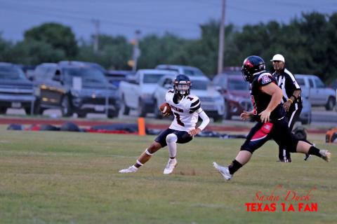 SOUTHLAND EAGLES Southland played hard Sept. 5, agaist the Aspermont Hornets. | SASHA DUCK TEXAS 1A FAN PHOTO