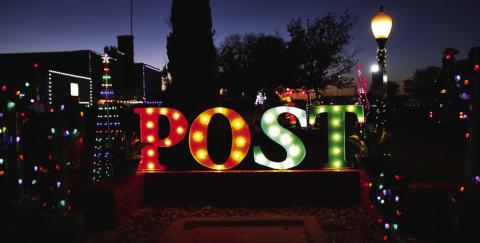 CHRISTMAS DESTINATION A premier West Texas Christmas destination, downtown Post, will‘Light Up’Saturday, December 7, from 10 a.m. - 9 p.m., featuring rides on the Post Toasties Express train, sip-n-shop, food trucks, and Santaland. Parade at 6 p.m. and more shopping. For information, call (806) 495-3461. | PHOTO PROVIDED