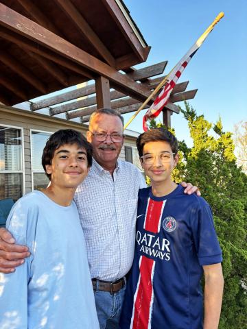 EXCHANGING WORLDS Local resident Jay Young, center, is a link for students to experience West Texas. Jules, right, is a sophomore from Toulouse, France, and Davi, a junior from Brazil, are attending Post High School for one year. The students sought the exchange program for independence and to experience a new culture. | PAULA JACKSON