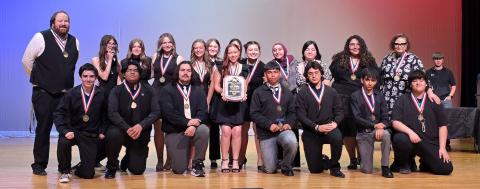 POST ISD ONE ACT PLAY The Post High School One Act Play cast, crew and directors are pictured after earning the District 4-2A Advancing Play title with their performance of “Telmah in Death,” advancing to the bi-district competition. | COURTESY PHOTO