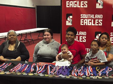 OPSU TRACK Southland’s De’Angelo Humphries signed a letter of intent to run track at Oklahoma Panhandle State University in Goodell, OK! Congratulations! | COURTESY PHOTO
