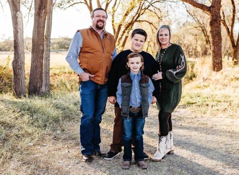 ALL ABOUT FAMILY Ross and Kim Aten with their two sons, Jase and Ryder. | COURTESY IMAGES