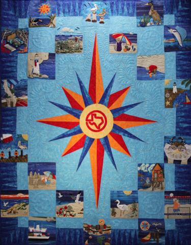QUILT COLLECTION The Gifts of the Gulf quilt is a spotlight on the Texas Gulf Coast and has now joined the traveling quilt collection that visits fairs, festivals, and museums all over the state. | COURTESY PHOTO