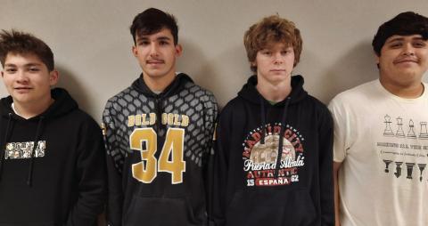 Noe Mendoza, Steve Gonzales, Kaden Mock, and Angel DeLuna competed in the all-state of ATSSB honor band Saturday, December 10th in Levelland. Mock on the euphonium and Gonzales on the alto sax placed first place. DeLuna on the French horn placed 5th place, and Mendoza placed 11th on the trumpet. Mock, Gonzales, and DeLuna will advance to the Area competition on January 7, 2023, in Levelland. Students from the Rio Grande area to Oklahoma will compete at Area in January.