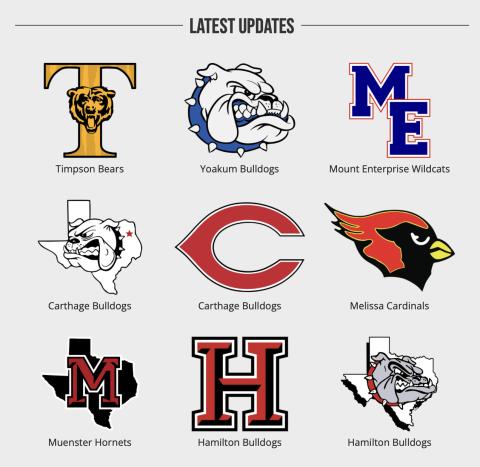 LOOKING FOR LOGOS The Texas High School Logo Project in 2018 launched an online database of high-quality files for Texas high school sports logos. | COURTESY PHOTO
