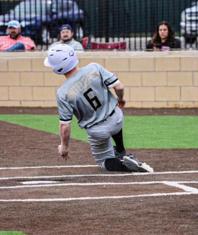ON THE BASES Kalvin Jarrett set the pace for Post April 7 against Seagraves, swiping three bases to lead the team’s aggressive effort on the basepaths. | COURTESY PHOTO