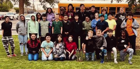 Post Middle School Concert Band received a first rating at the contest on Thursday, April 27, in Floydada under the direction of Asst. Band Director Nikki Moore. Photo Provided