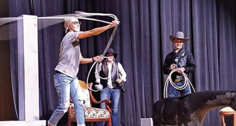 TTU Rodeo Team visits Post Elementary on College Day - Oct. 6