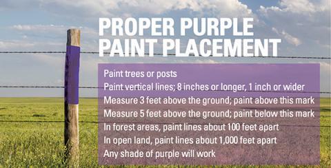 Careful if you see purple paint in Texas, leave immediately
