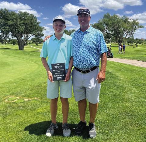 The father-son duo of Randall and Carter Petty shot a 2 under to take second place in the parent-junior championships this past weekend at Palo Duro Creek Golf Course in Canyon. It’s always a great day when they are still smiling at the end of a round.