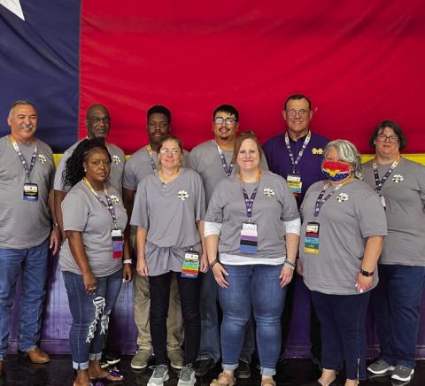 Mullins ISD introduces the Garza County Staff on the front row: Ardelia Woodberry, Melanie Heatherington, Elizabeth Randolph, and Berta Soto. The back row is Edward Singleterry, Principal Ivan Cole, Joshua Brown, Joshua Perez, Dr. Beard, and Tammie Birdwell. Photo Provide Photo Provide
