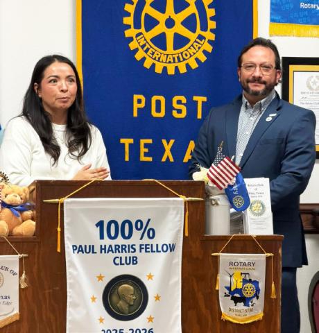 ROTARY WRAP-UP Suzan Collazo, presidentelect for the 2026-2027 term, and Jesse Dixon, president nominee for the 2027–28 term, shared their experiences from the Rotary PETS training during the recent Post Rotary Club meeting. | COURTESY PHOTO