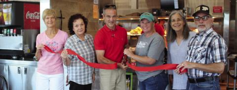 Post Area Chamber of Commerce held a ribbon cutting last week for Chicken Express. Regional Directors Wesley Ballard and Tisha Rodriquez represented Chicken Express, with chamber members JoAnn Travis, Linda Alaniz, Janice and Jim Plummer attending the event. Chicken Express is located at 601 N Broadway St. Welcome to Post! Photo by Julia Childs