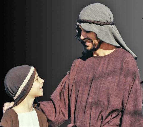GOSPEL PORTRAYALS Ragtown Gospel Theater presents the story of biblical personages including portrayals, here, of the young Jesus and his father, Joseph. | COURTESY PHOTO