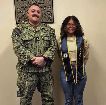 POST TO U.S. NAVY Congratulations to Zemicka Foy as she recently completed her contract signing and swearing in ceremony to the U.S. Navy, Wednesday, April 16, 2025. | COURTESY PHOTO