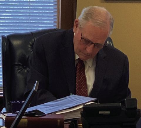 SYDAPTIC UPGRADE During a special called commissioners’ meeting, Thursday, Sept. 26, Judge Lee Norman voted in favor of moving forward with the $2.8 million security upgrades through Sydaptic. Inc. at the Giles W. Dalby facility. | ANNA GIBSON PHOTO