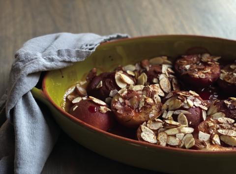 ROAST PLUMSWITH ALMONDS | PHOTO BY ANGELINA LARUE