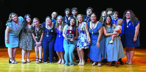 OAP TO REGIONAL The Post High School One Act Play placed first and will advance to regionals after their performance of ‘Cicada’ at the Area competition Thursday, April 10. They led all schools with straight 1’s for their performance. The following awards were also earned: Outstanding Sound Seth Lee, Honorable Mention Cast Harli McClellan, All Star Cast Adan Gonzalez, and Best Performer Khloe Smith. | COURTESY PHOTO