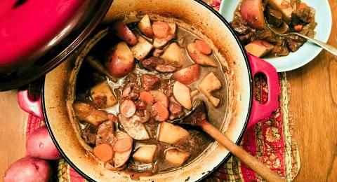 STUDY UP ON STEW To make a top-notch beef stew, pay attention not only to ingredients and proportions, but tips for how to brown the meat successfully before stewing. | ANGELINA LaRUE PHOTO