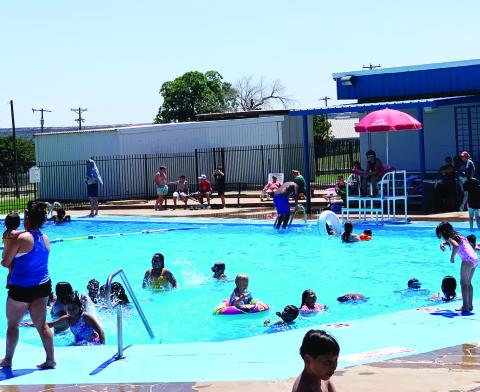 REFRESHINGBREAK The City Pool was busy during Memorial Day, Monday, with families who sought to cool down from the heat. The pool season to be open is Tuesday-Sunday from 1 p.m. - 5 p.m. and will be until August 10. For more information, please call (806) 632-6210 | ANNA GIBSON PHOTO
