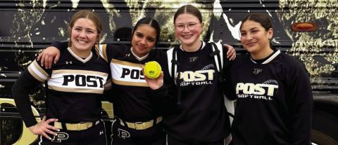 SOFTBALL Four Lady Lopes hit home runs, March 15, during the district opener in Morton, Hannah Abraham, Zailey Perez, Soffi Scott, and Rylee Hernandez. See story page 6. | COURTESY PHOTO