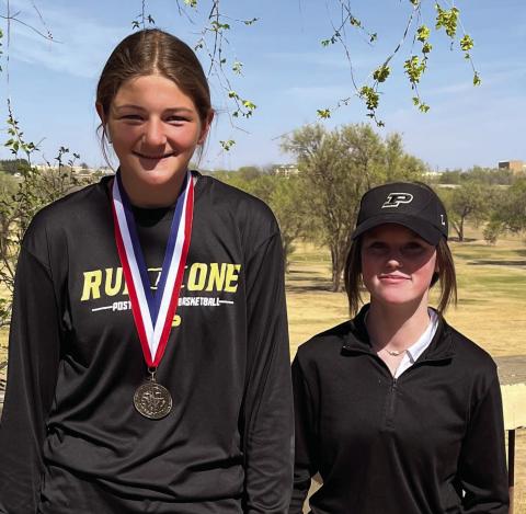 Congratulations to Shaylee Pope and Amity Jarrett on advancing to the Regional Golf Tournament. Shaylee was also 2nd Place overall at the district meet. Go Bold Gold! Photo Provided