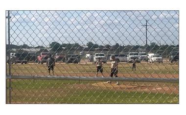 TEAM DEFENSE Post Little League players field the ball during defensive action against Slaton on May 23 in Post. | RUSS MORRIS