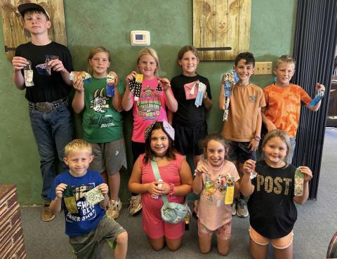 On Monday, members of the Garza County 4-H Sewing Club spent their day off from school creating notebook pencil holders, bookmarks and scrappy keychains. | COURTESY PHOTO