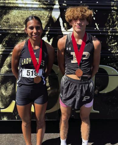 CROSS COUNTRY Post Cross Country hit the trail Sunday, Sept. 29, at Sundown. Yuriana Hernandez finished 12 in the HS Girls division and Za’Kobi Pena finished 14 in the HS Boys division. The HS girls team finished 7 out of all teams and 3 out of the 2A teams. The next race for Bold Gold Cross Country will be District at Mae Simmons on Oct. 7. | PHOTO PROVIDED