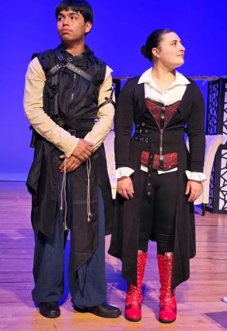 CONTEST MARCH 7 Post High School cast members preview their costumes during a stage parade in preparation for the One-Act Play contest. | COURTESY PHOTOS