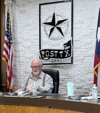 COMMUNITY LEADERSHIP Mayor Marvin Self presided over the Post City Council meeting June 9. | STEPHANIE ALLEN