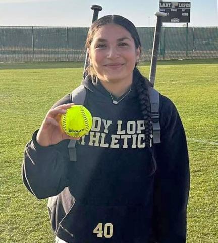 HOME RUN POWER Lady Lope Rylee Hernandez hit a threerun home run in the first inning as Post defeated Tahoka 15-2 on March 17. | COURTESY PHOTO