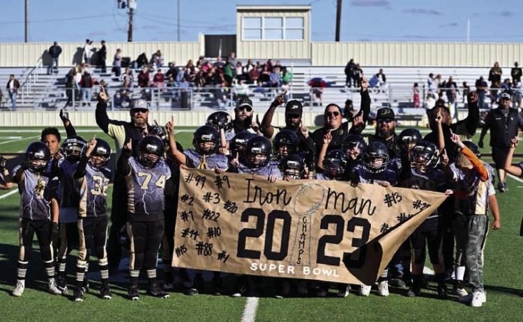 CHAMPIONS Post 3rd and 4th Grade Bold Gold Football team was declared the winner in the Ironman League Super Bowl Game this past weekend with a win over New Deal. Congratulations Bold Gold! | RON FRANCIS PHOTO