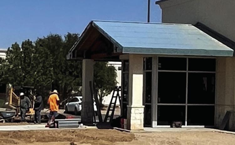 The new building on the health care campus is nearing completion. Photo by Voda Beth Gradine
