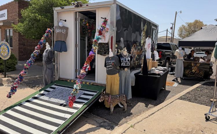 BOUTIQUE SHOPPING The Leopard Donkey Boutique was among the local vendors participating in Stampede Saturday, offering merchandise to shoppers during the event. | COURTESY PHOTO