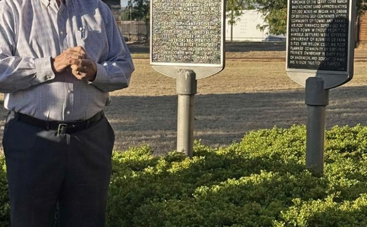 JUDGE LEE NORMAN welcomed participants during the National Day of Prayer gathering May 7 at the Garza County Courthouse in Post. | STEPHANIE ALLEN