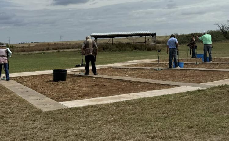 Another squad preparing to shoot handicap on the last day of the shoot.