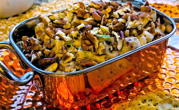 CHEESE BALL DIP This creamy, savory cheese spread with toasted pecans, scallions, and olives is perfect for pairing with crackers, veggies, or a fresh bread bowl. | ANGELINA LARUE PHOTO