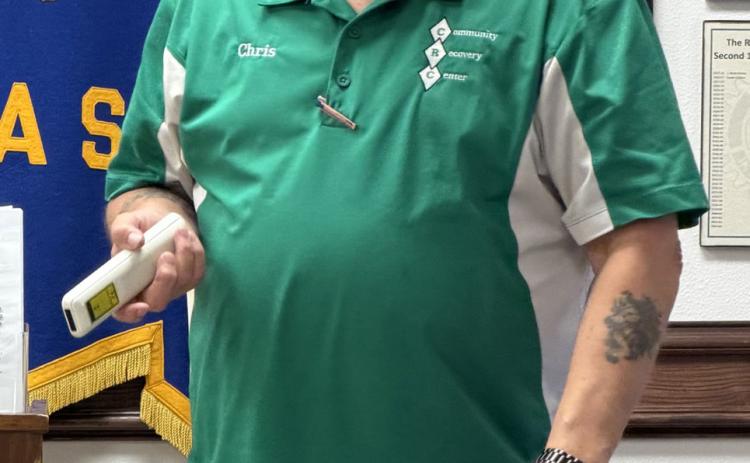 SHAMROCK SCHOLAR Post Rotary Club member Chris Atkinson presented a program on the religious significance of St. Patrick’s Day during the club’s March 17 meeting. | COURTESY PHOTO