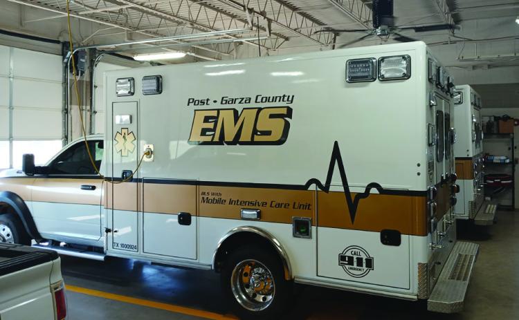 NEW A/C Garza County Emergency Medical Service Director Rodney Tidwell requested financial assistance from the County, City, and the Healthcare District. All three entities have responded with $2,500 to help offset the expense of the new $10,500 garage A/C unit. This unit helps keep the trucks that are stocked with medicine cooled to prevent spoiling. Tidwell told the Dispatch that the other option was to install a new A/C unit in each ambulance, which would have cost 10k per truck. | PAUL GIBSON PHOTO