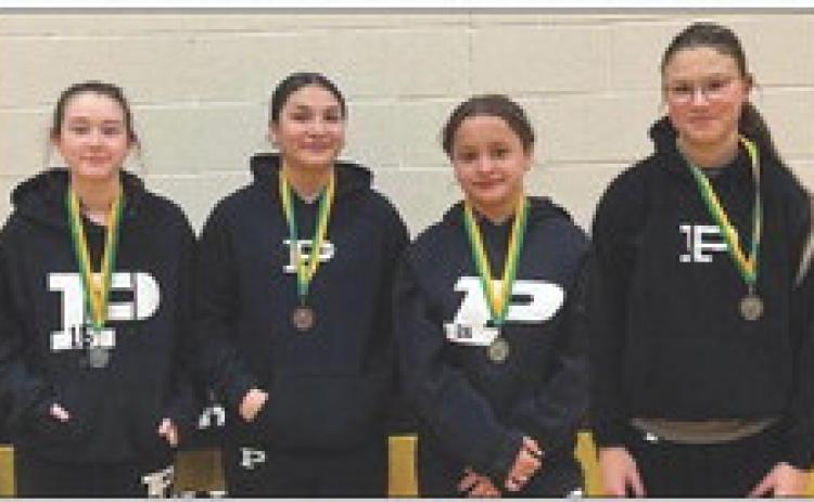The Post Junior High Lady Lopes competed in the New Deal Lion Relays last week. All team members improved on time and distance, even though the competition was much more challenging than the previous meet. Medal winners included Laurel Groomer - 2nd 2400M; Rylee Hernandez - 3rd Shot Put; Harley Reyna – 1st 100M Dash; Soffi Scott - 2nd 100M Hurdles; and Alysah Payne (not pictured) placed 3rd 2400. | COURTESY PHOTO