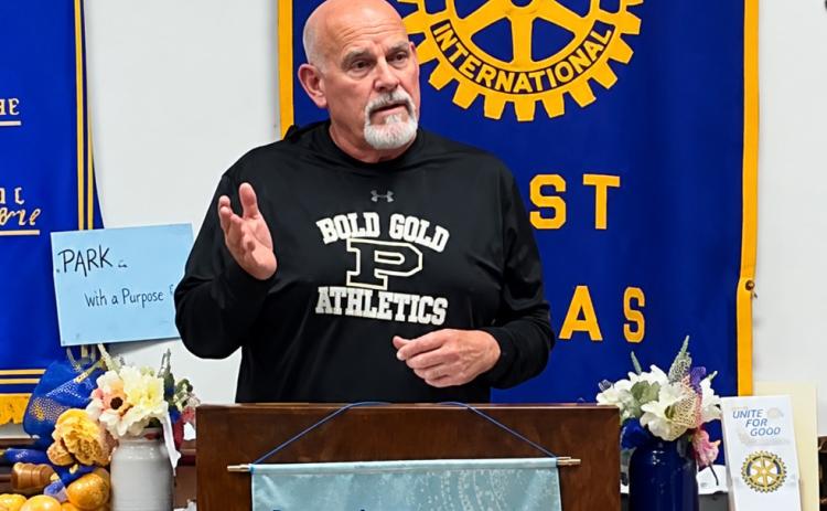 BOLD GOLD UPDATE Post High School head football coach John Wright spoke to members of the Post Rotary Club about the Bold Gold Antelope football team during the club’s meeting Tuesday, Sept. 15. | COURTESY PHOTO