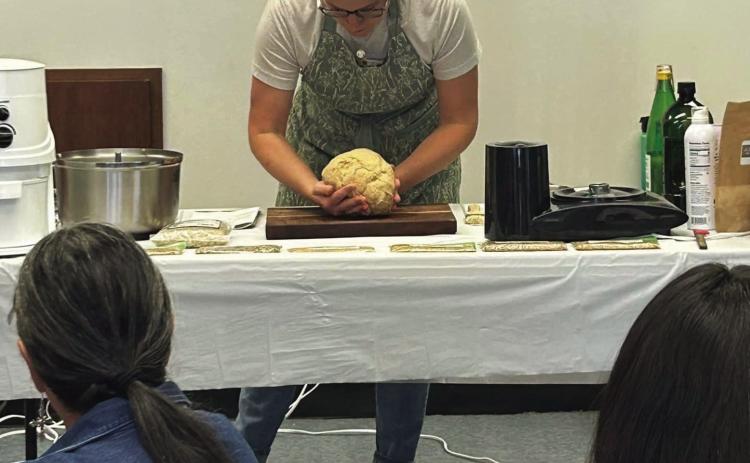 BAKED GOODS Desta Mason taught a Fresh Milled Flour 101 class on Friday, October 18, at the Extension Office. With an abundance of information and samples to taste, her class was a success. Mason has a bread page on Facebook you can follow for more delicious recipes and fresh milled flour for sale at ‘Freshly Milled Farm - Baked Goods by Desta.’ | XANE REITER PHOTO