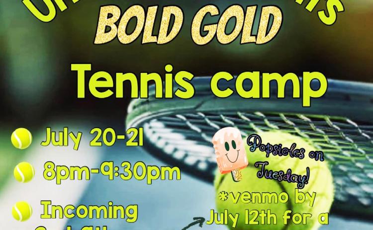 Bold Gold to host youth tennis camp