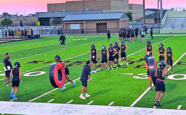 READY TO ROLL The Post Antelopes football squad opened fall practice Monday, Aug. 3, as the Antelopes began preparations for the 2026 season. | COURTESY PHOTO