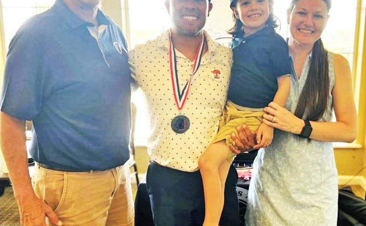 FLIGHT CHAMPION Jamie Collazo, son of Linda Collazo of Post, recently captured first place in his flight during a Veteran Golfers Association tournament at the Golf Club of Edmond in Edmond, Oklahoma. | COURTESY PHOTO